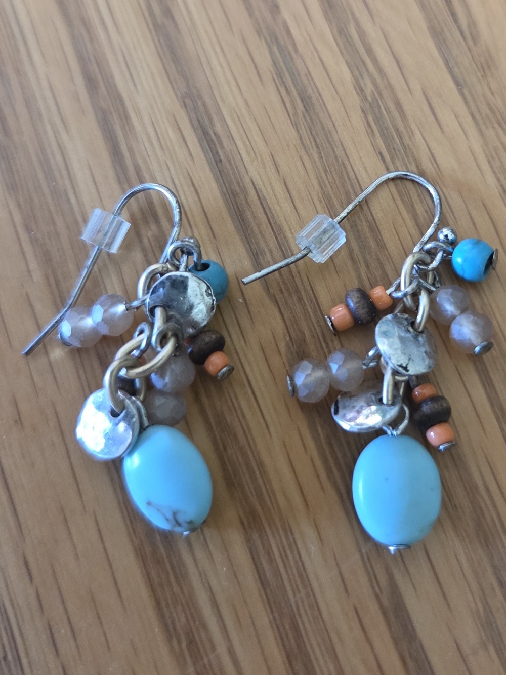 Turquoise Bead Cluster Dangle Earrings From J.Jill